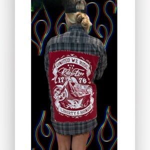Handmade Ride Free Motorcycle Flannel – Men’s XL – Oversized